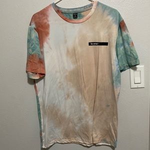 Men’s Tie Dye Slogan T-Shirt